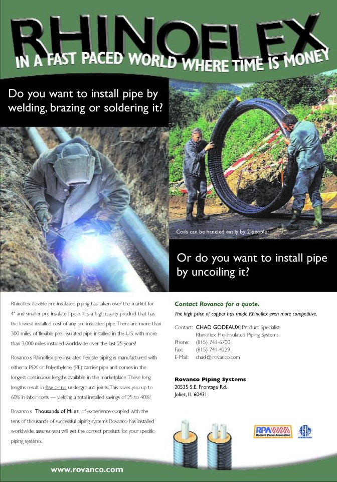 Product Brochures | Rovanco Piping Systems